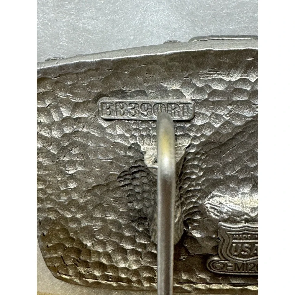 Bergamot Brass Horse Head Belt Buckle‎ BB39 USA Western Pewter